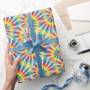 Regenbogen-Psychedelic-Tie-Dye-Geschenkpapier Geschenkpapier