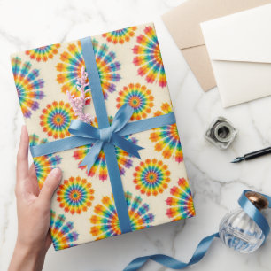 Regenbogen-Psychedelic-Tie-Dye-Geschenkpapier Geschenkpapier