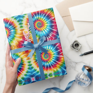 Regenbogen-Psychedelic-Tie-Dye-Geschenkpapier Geschenkpapier