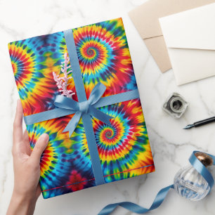 Regenbogen-Psychedelic-Tie-Dye-Geschenkpapier Geschenkpapier