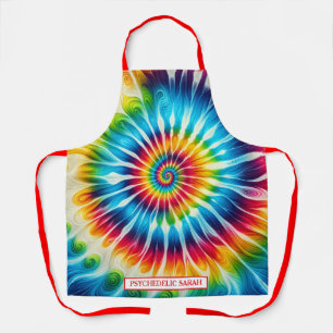 Regenbogen-Psychedelic-Tie-Dye-Schürze Schürze