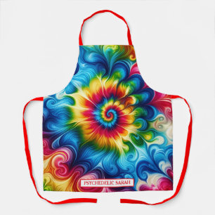 Regenbogen-Psychedelie-Tie-Dye-Schürze Schürze