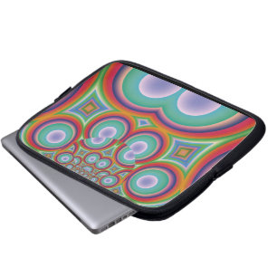 Regenbogen-Psychedelische-Optische-Abstrakte-Kunst Laptopschutzhülle