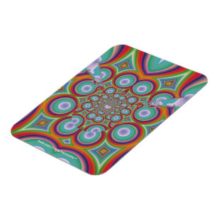 Regenbogen-Psychedelische-Optische-Abstrakte-Kunst Magnet