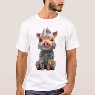 Regenbogen-Punk-Baby-Wildschwein-Männer T-Shirt