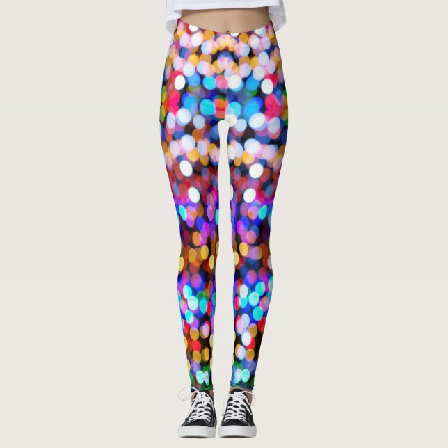 Regenbogen-Punkt-Leggings Leggings (Vorderseite)