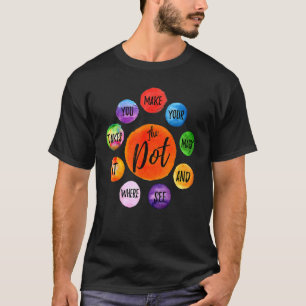 Regenbogen-Punkt-Punkte Mach Deinen Stempel Und Si T-Shirt