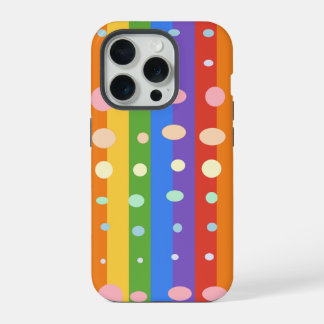 REGENBOGEN PUNKT STREIFEN iPhone 15 PRO HÜLLE