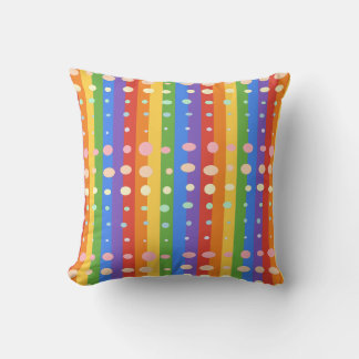 REGENBOGEN PUNKT STREIFEN KISSEN