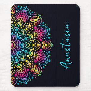 Regenbogen-Punktbemalte Mandala Mousepad