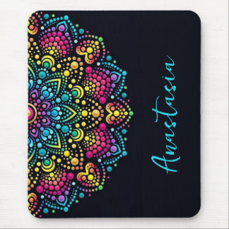 Regenbogen-Punktbemalte Mandala Mousepad