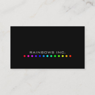 Regenbogen-Punkte auf Schwarzem Visitenkarte