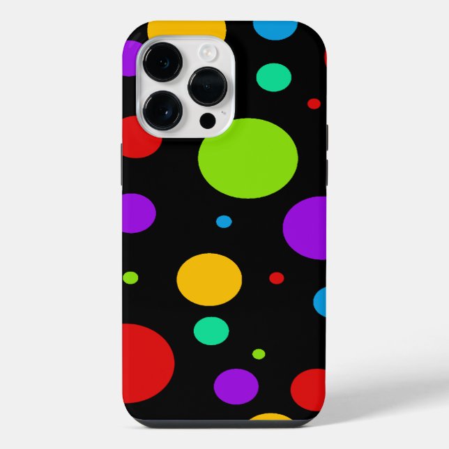 Regenbogen-Punkte iPhone Hülle (Rückseite)