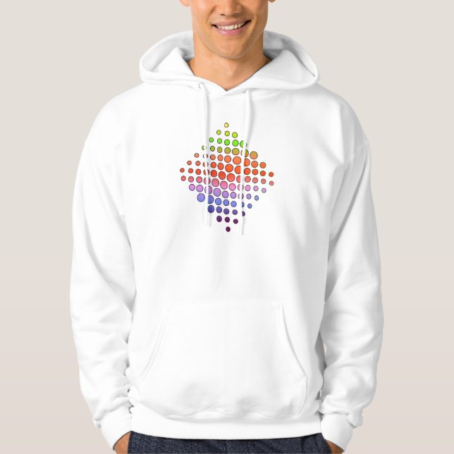 Regenbogen punktierter Hoodie (Vorderseite)