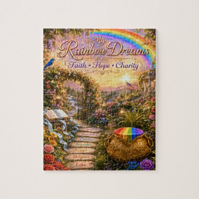 Regenbogen Puzzle (Vertikal)