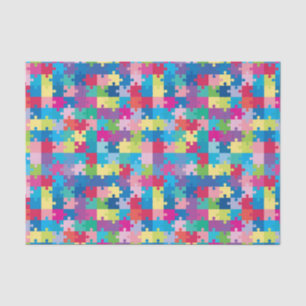 Regenbogen-Puzzlespiel-Muster-Autismus-Bewusstsein Seidenpapier