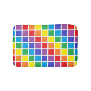 Regenbogen quadriert Bad-Matte Badematte