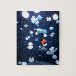 Regenbogen-Qualle-Monogramm-Puzzlespiel Puzzle