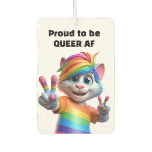 Regenbogen Queer Katze Autolufterfrischer
