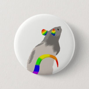 Regenbogen-Ratte Button
