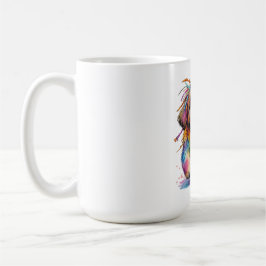 Regenbogen-Rebell-Wasserfarbe Newf Kaffeetasse