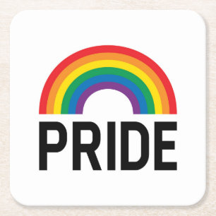Regenbogen Rechteckiger Pappuntersetzer