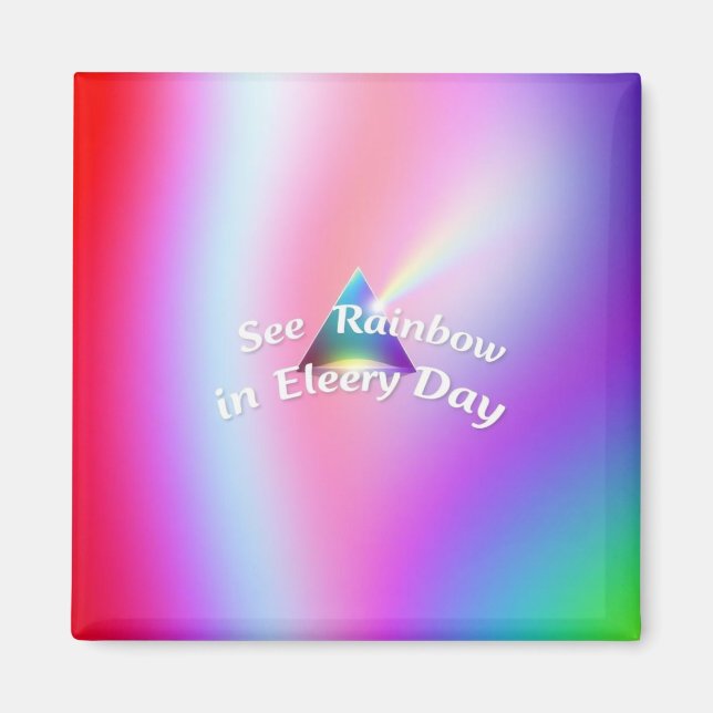 Regenbogen-Reflexionen Magnet (Vorne)