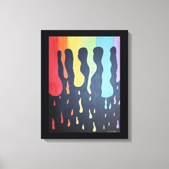 Regenbogen Regen Canvas Printwerbung Leinwanddruck (Vorderseite)