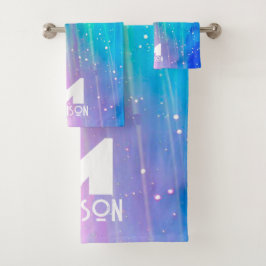 Regenbogen Regendusche Badhandtuch Set