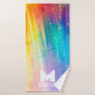 Regenbogen Regendusche Badhandtuch Set