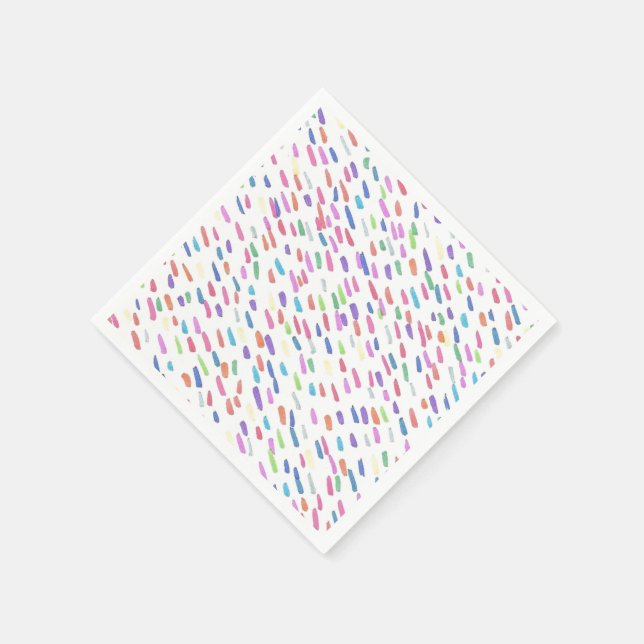 Regenbogen Regenfalldruck Serviette (Ecke)