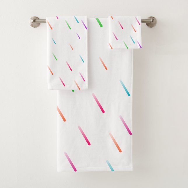 Regenbogen-Regentropfen Badhandtuch Set (Insitu)