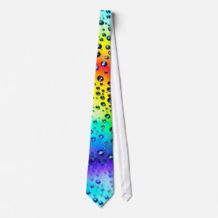 Regenbogen-Regentropfen Krawatte
