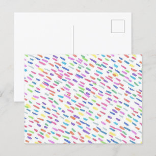 Regenbogen-Regentropfen  Postkarte