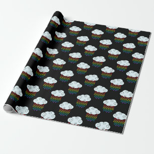 Regenbogen Regenwolken Geschenkpapier