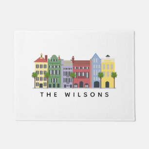 Regenbogen-Reihen-Charleston Sc-Fußmatte Fußmatte