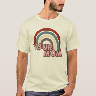 Regenbogen Retro Ihr Mama-T-Shirt T-Shirt