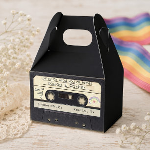 Regenbogen-Retro-Kassette-Band-Hochzeitsgeschenk Geschenkschachtel