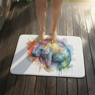 Regenbogen-Riff-Manatee Badematte