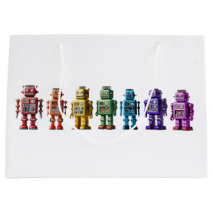 Regenbogen-Roboter Große Geschenktüte