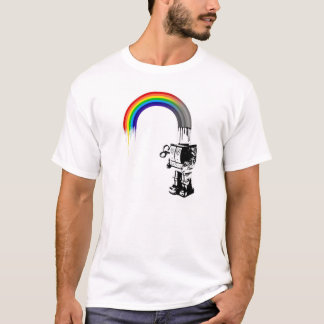 Regenbogen-Roboter - T - Shirt