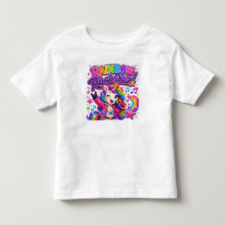 Regenbogen Rockstar Einhorn T-Shirt