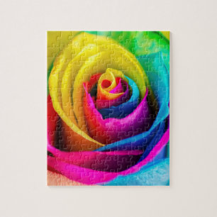 Regenbogen-Rose Puzzle