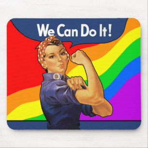Regenbogen Rosie Mousepad