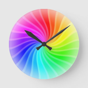 Regenbogen-Rotation Runde Wanduhr