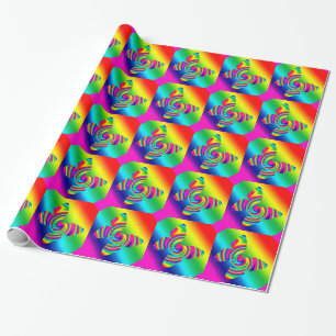 Regenbogen-Rotations-Schmetterling Geschenkpapier