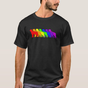 Regenbogen Rottweiler T-Shirt