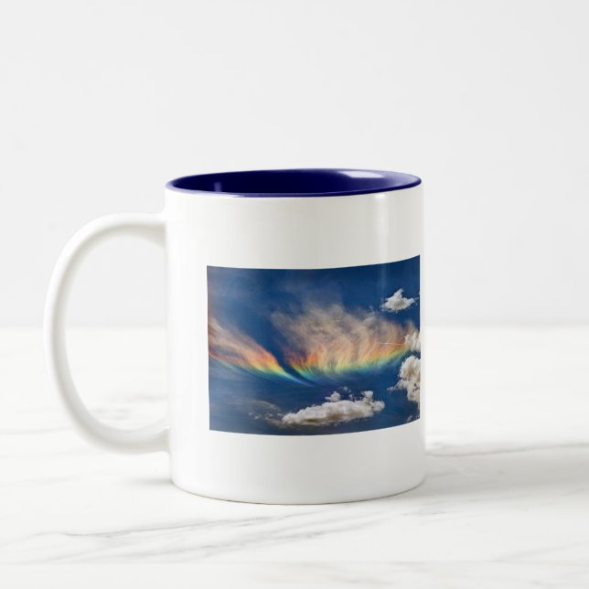Regenbogen, Ruhe-Gebet Zweifarbige Tasse (Links)