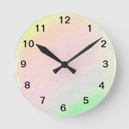 Regenbogen - runde wanduhr