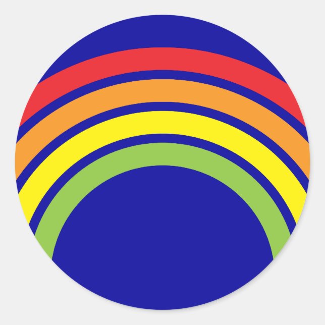 Regenbogen Runder Aufkleber (Vorderseite)